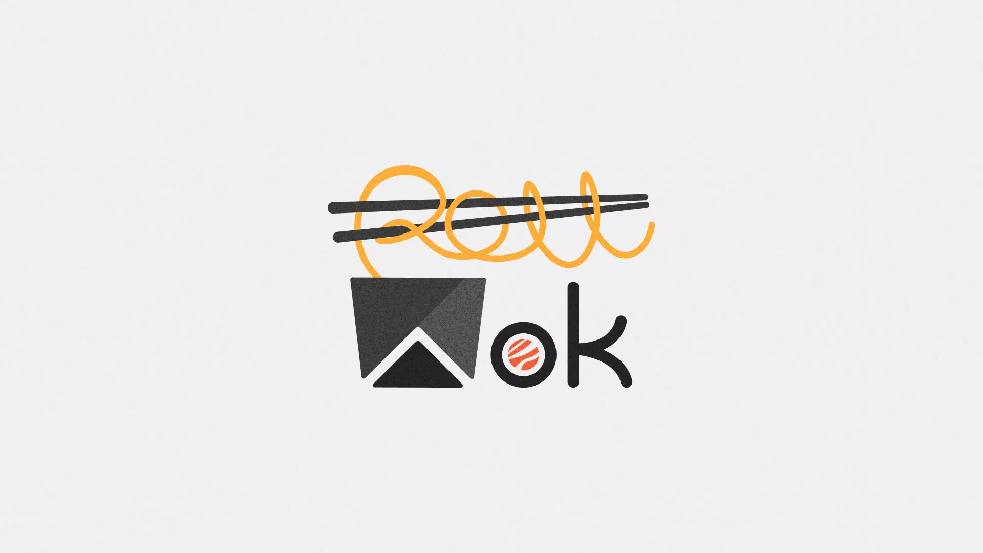 Разработка логотипа суши-бара «Roll Wok Club» в Ростове
